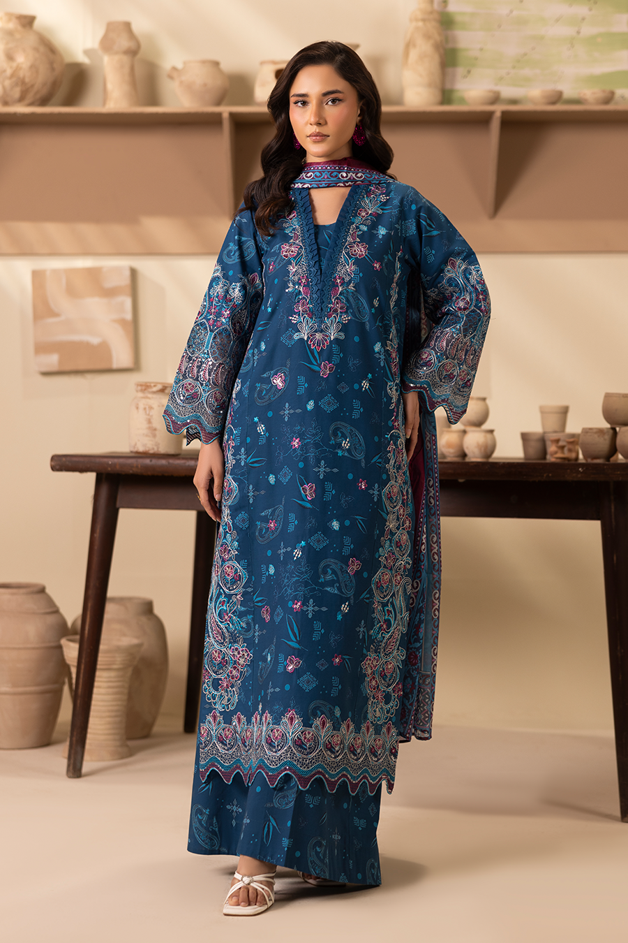 Peacock - Printed Luxury Pret (3PC)