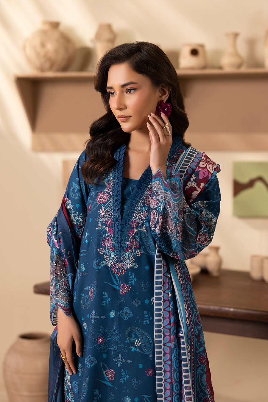 Peacock - Printed Luxury Pret (3PC)