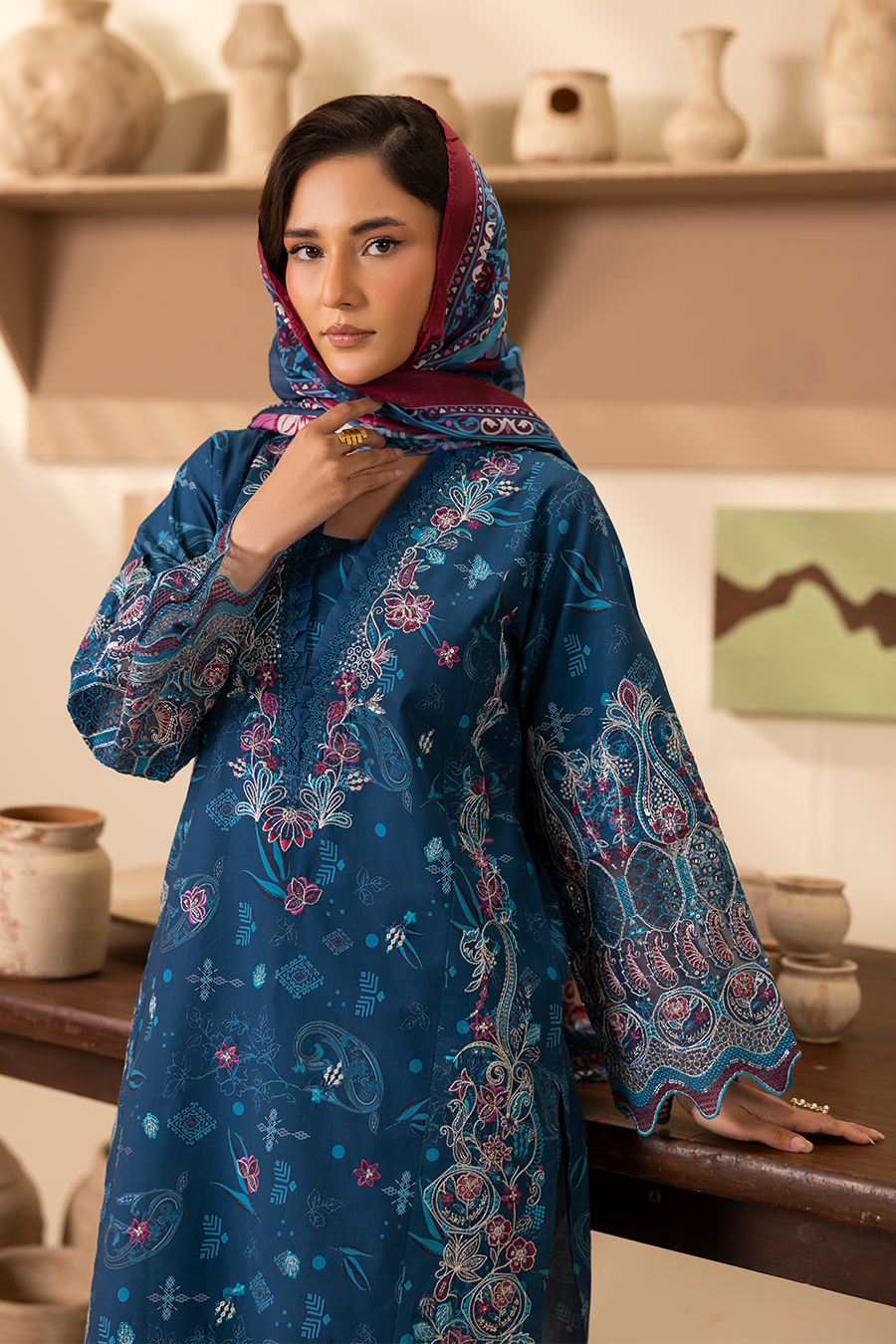 Peacock - Printed Luxury Pret (3PC)