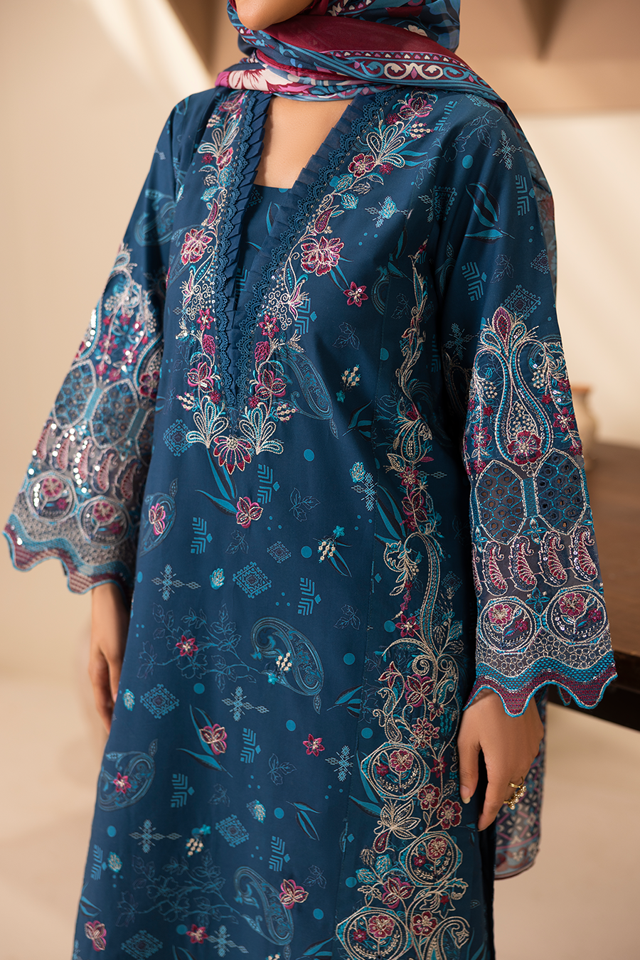 Peacock - Printed Luxury Pret (3PC)