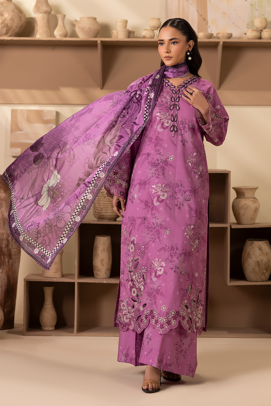 Blushing - Printed Luxury Pret (3PC)