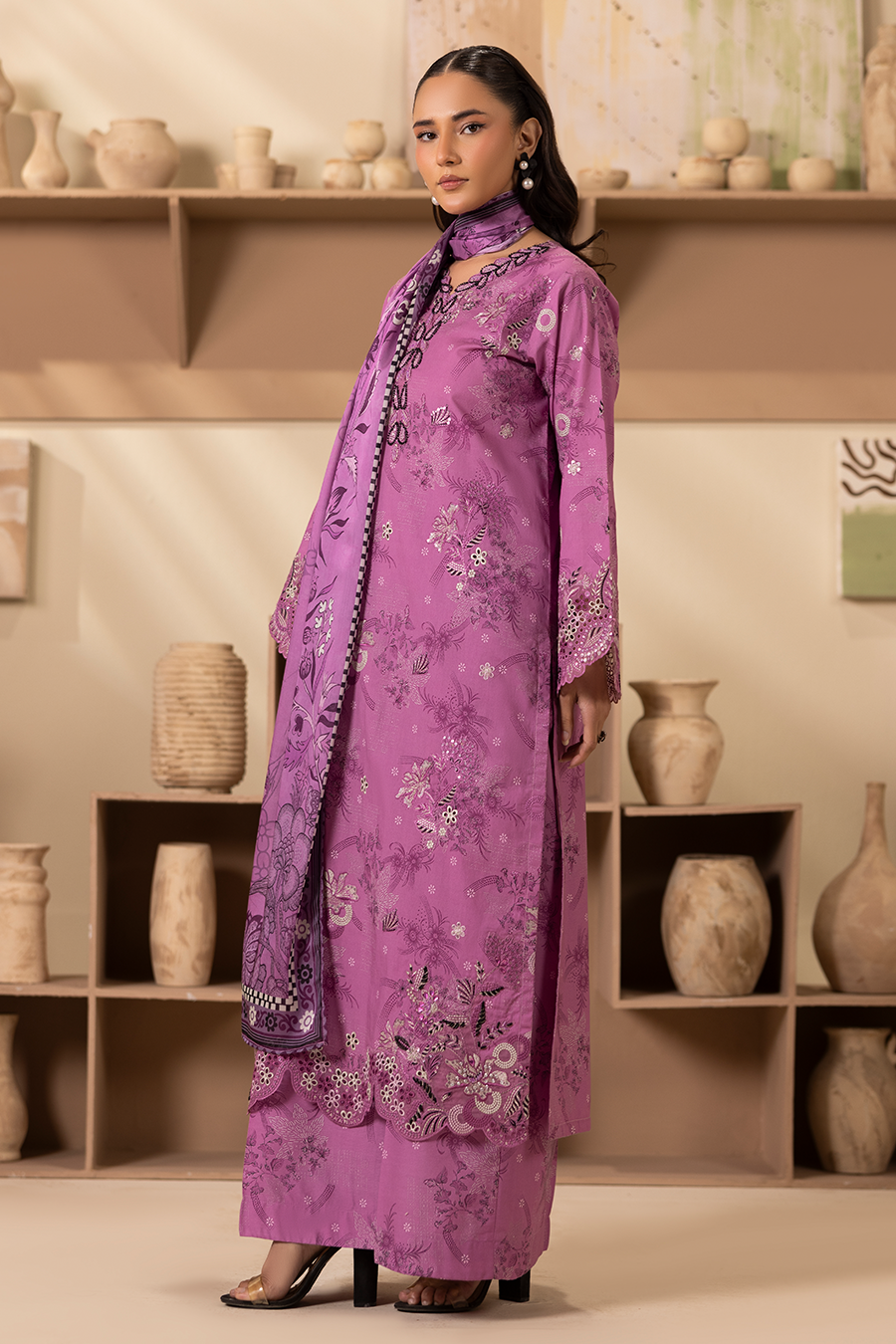 Blushing - Printed Luxury Pret (3PC)