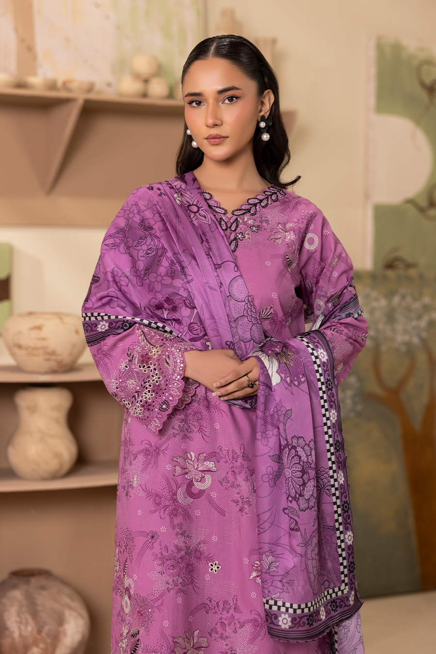 Blushing - Printed Luxury Pret (3PC)