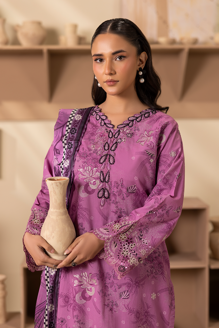 Blushing - Printed Luxury Pret (3PC)