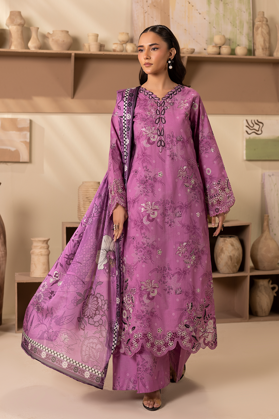 Blushing - Printed Luxury Pret (3PC)