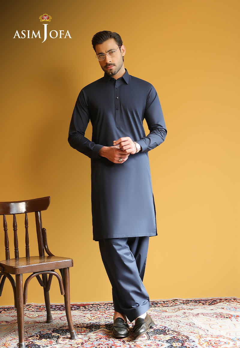 AJUBM-08 UNSTITCHED EGYPTIAN COTTON 2PC