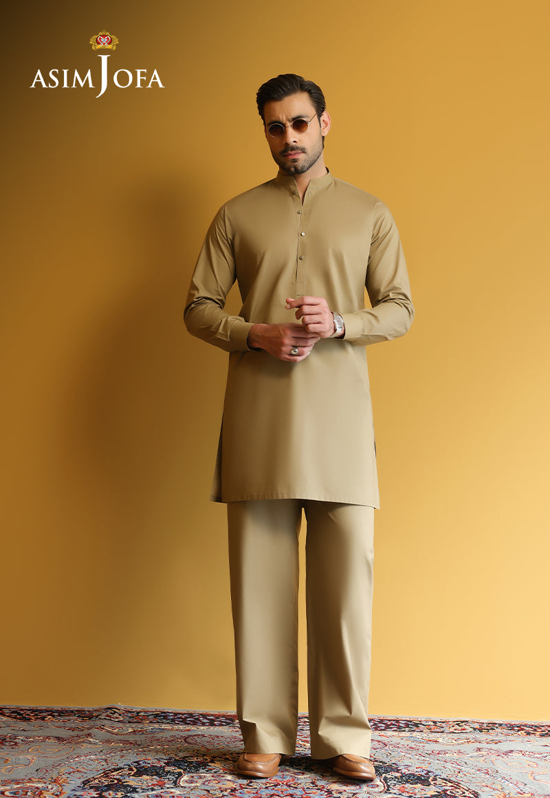 AJUBM-01 UNSTITCHED EGYPTIAN COTTON 2PC