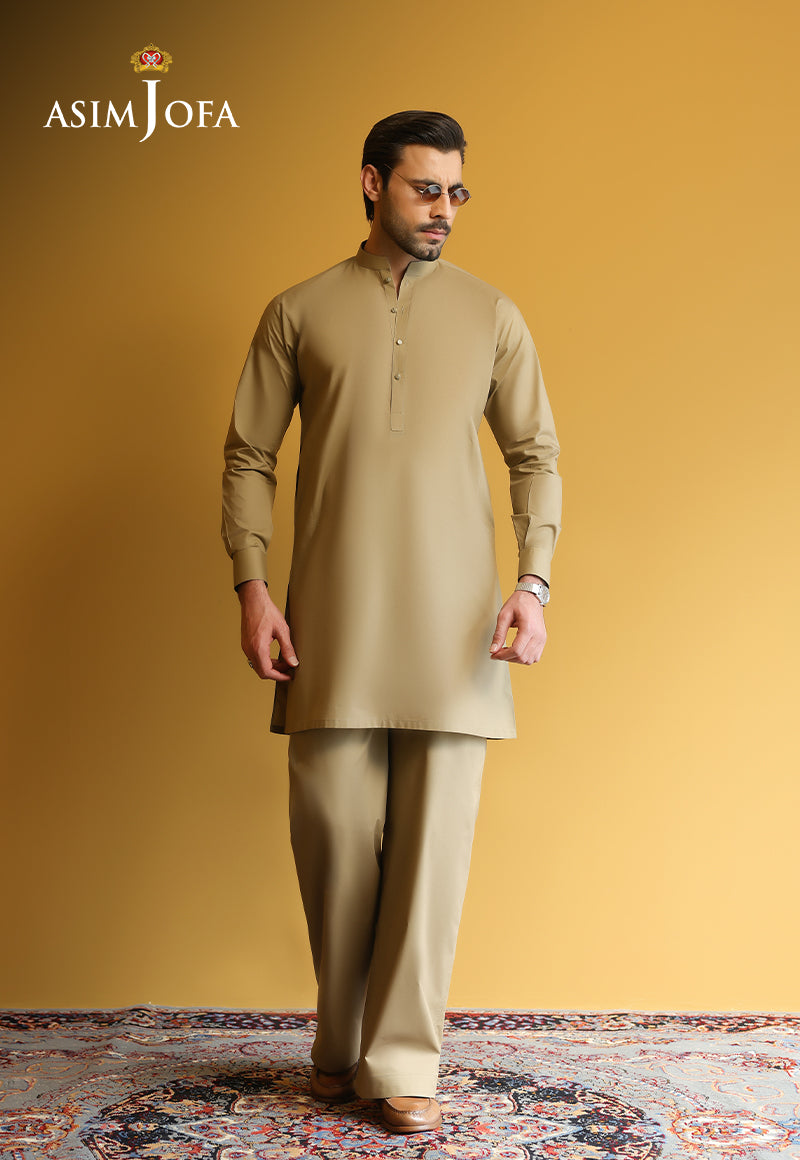 AJUBM-01 UNSTITCHED EGYPTIAN COTTON 2PC