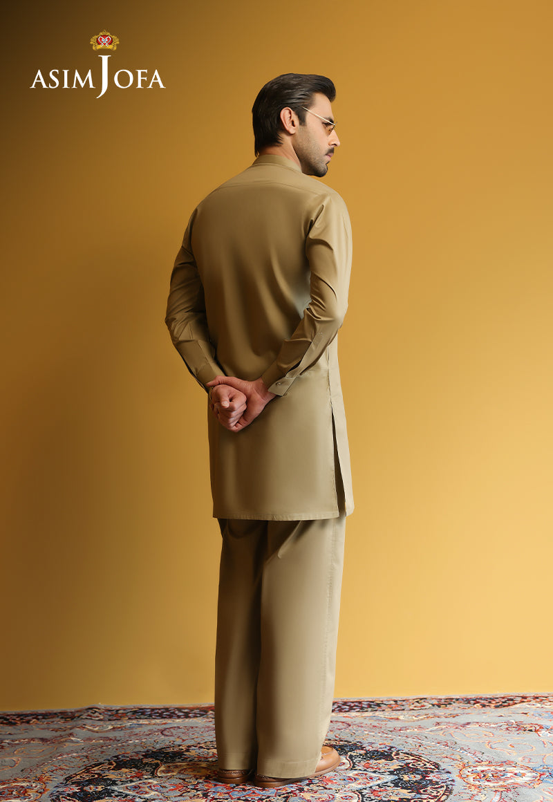 AJUBM-01 UNSTITCHED EGYPTIAN COTTON 2PC