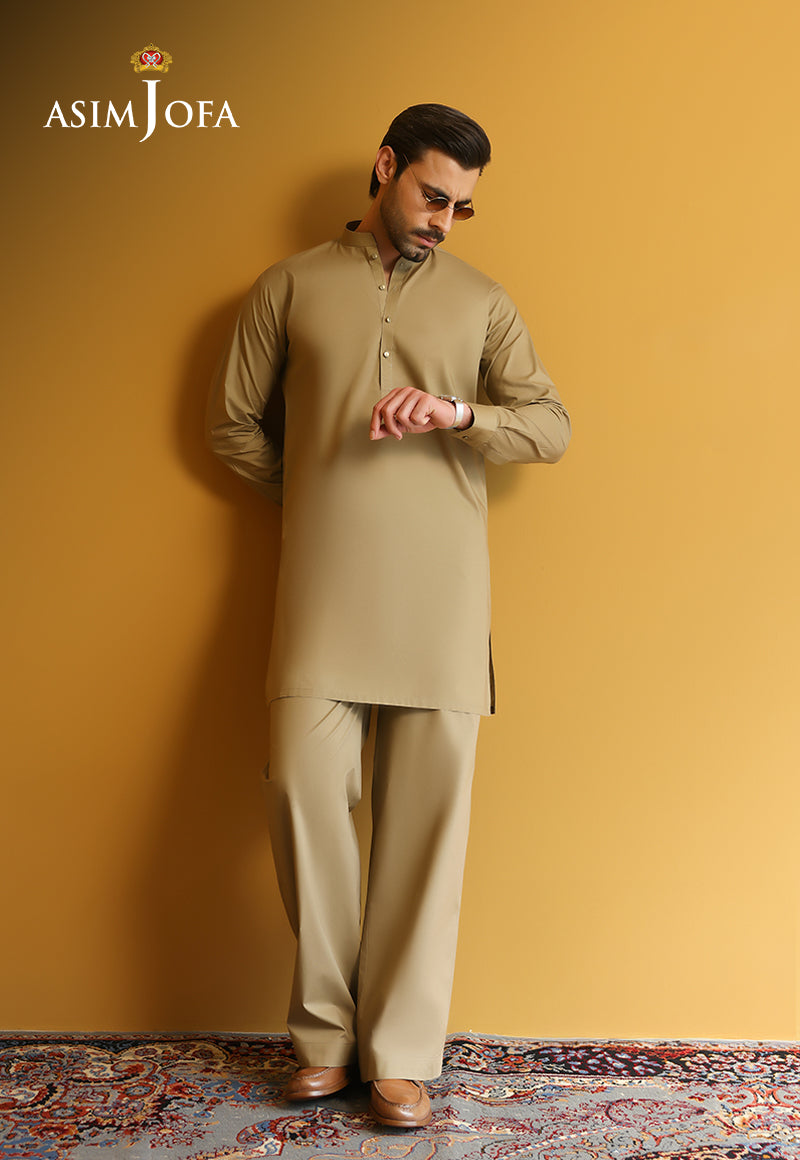 AJUBM-01 UNSTITCHED EGYPTIAN COTTON 2PC