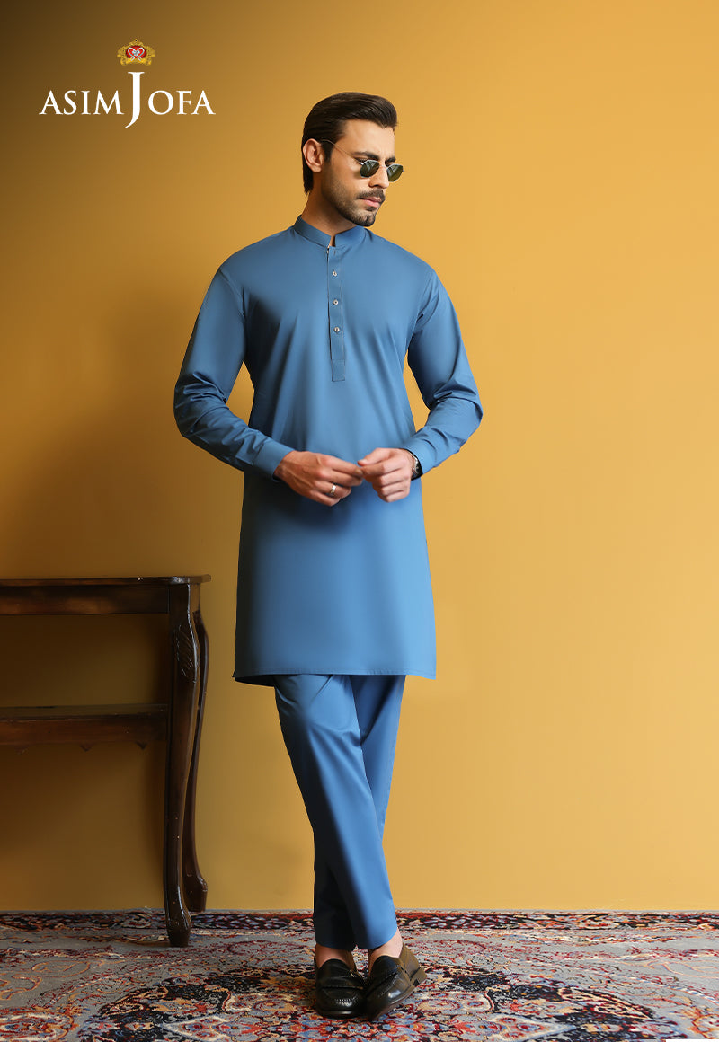 AJUBM-09 UNSTITCHED EGYPTIAN COTTON 2PC