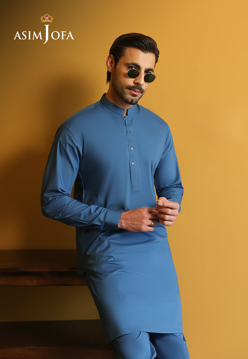 AJUBM-09 UNSTITCHED EGYPTIAN COTTON 2PC