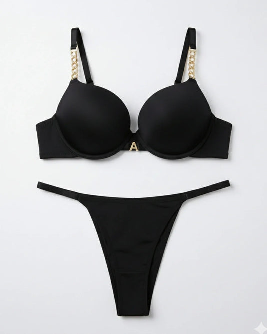 Padded Bra Set - Luxe Lift - Black
