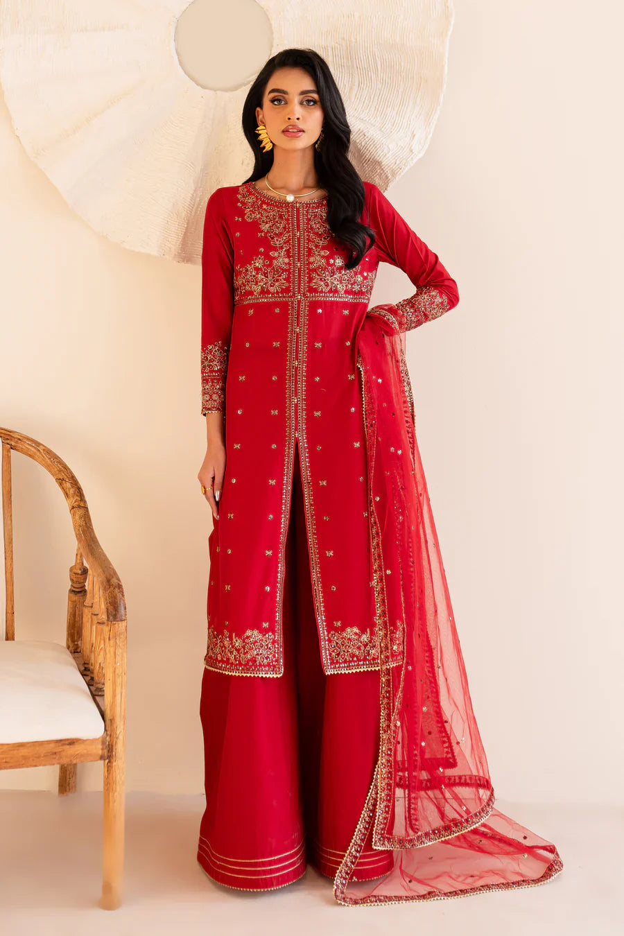 Shanaya - 3 PC Embroidered Dress