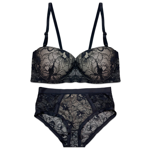 Bra Set -  Lace Obsidian