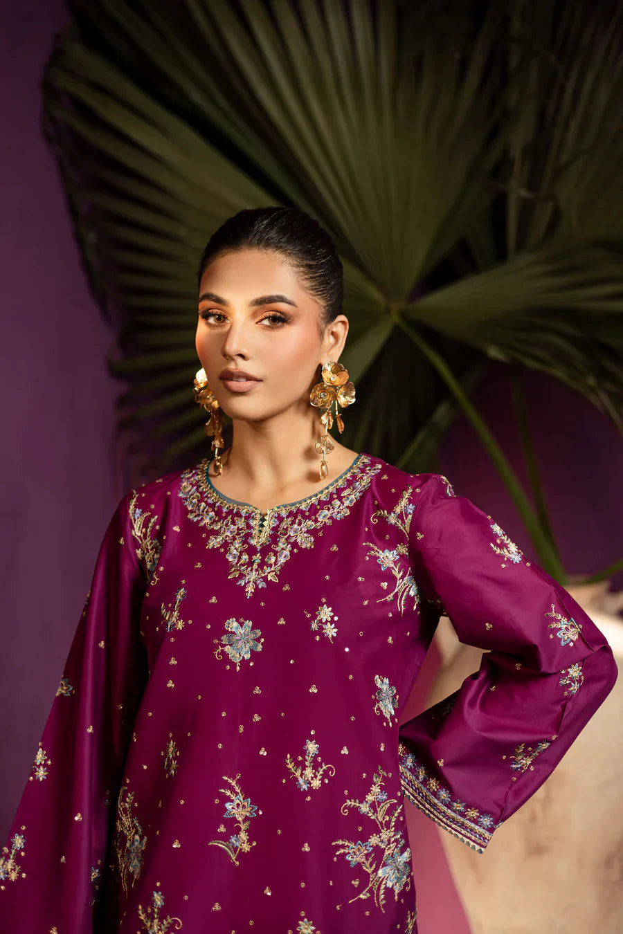 Rosvara - 2 PC Embroidered Dress