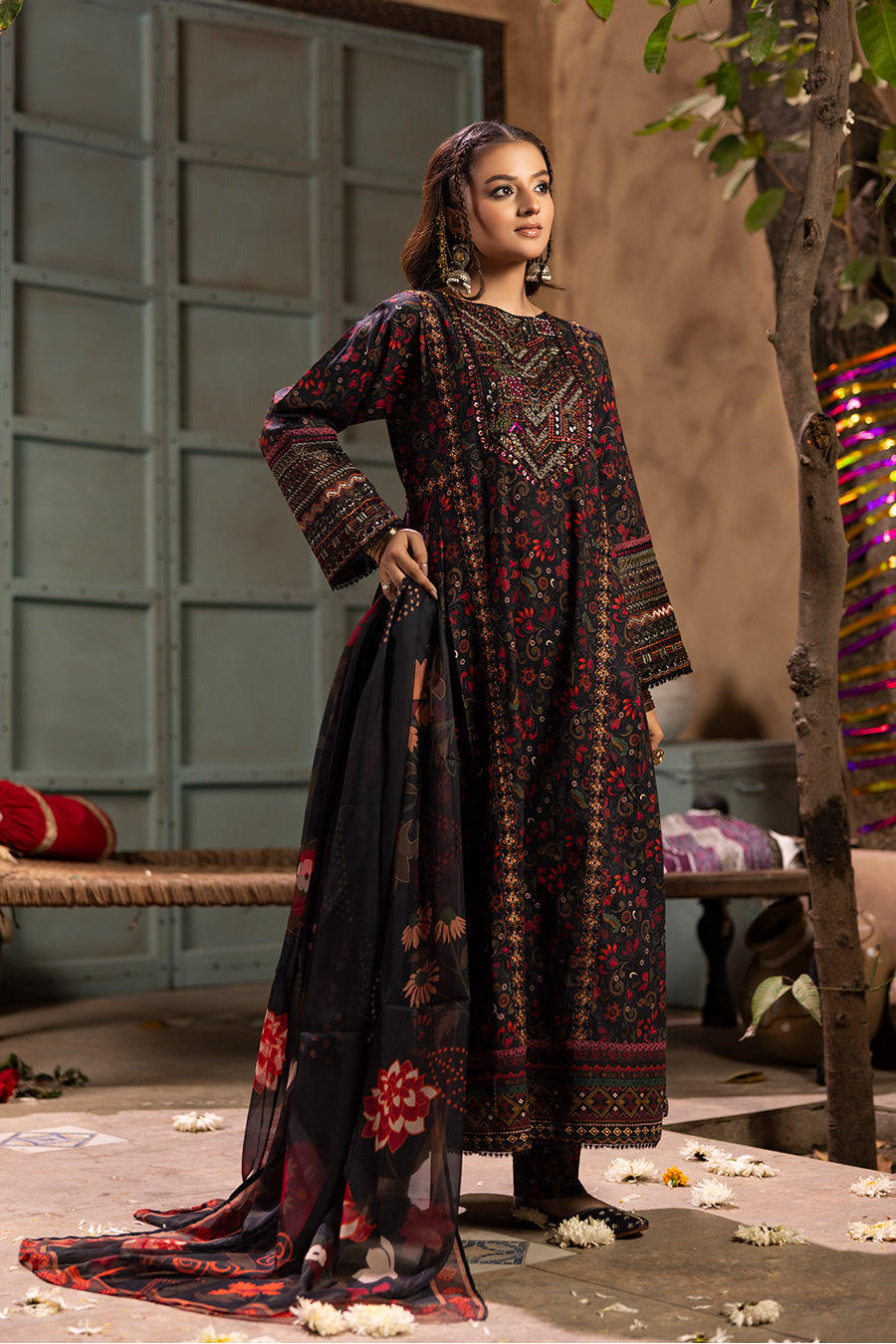 Rubab - Cotton Cambric Frock (3PC)