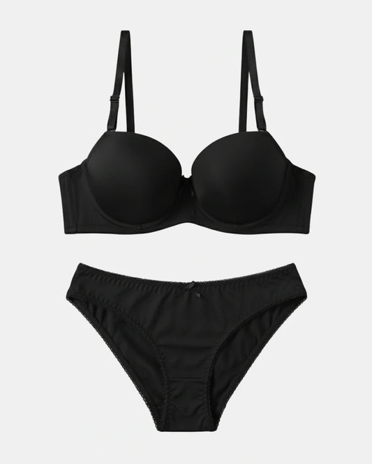 Padded Bra Set - Comfort Pro - Black