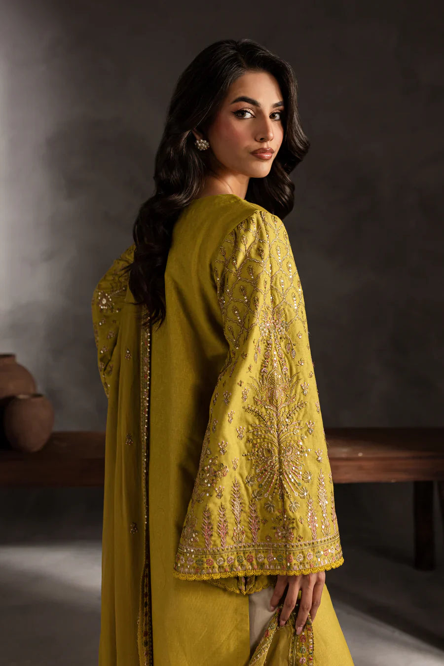 Mellow - 3 PC Embroidered Dress