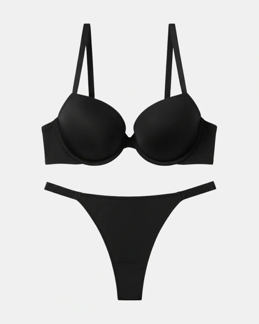 Padded Bra Set - Femora - Black