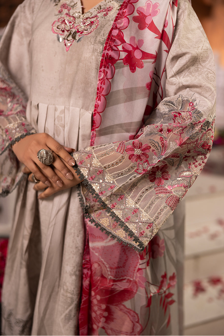 Afreen - Cotton Cambric Frock (3PC)