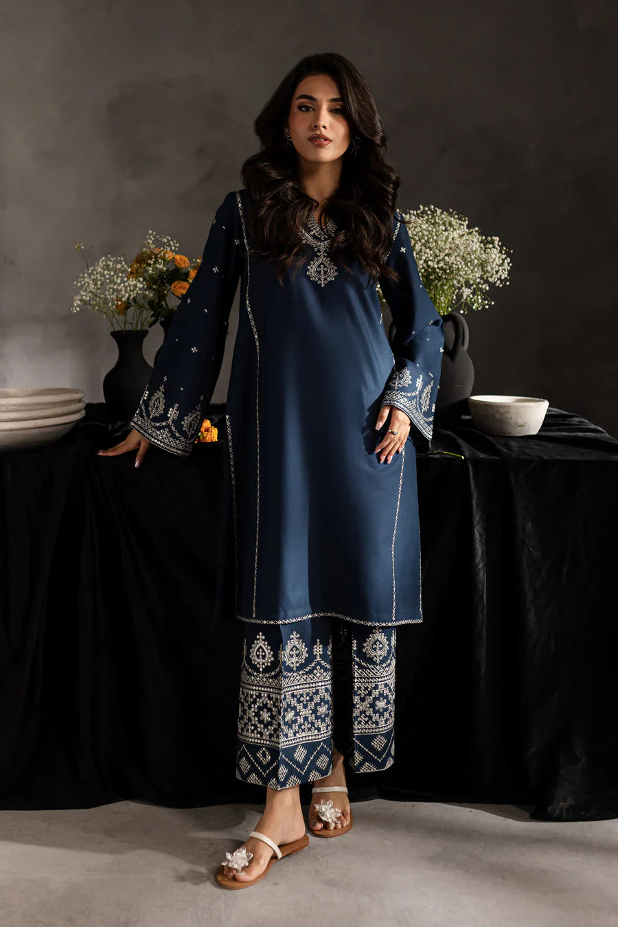 Midora - 2 PC Embroidered Dress