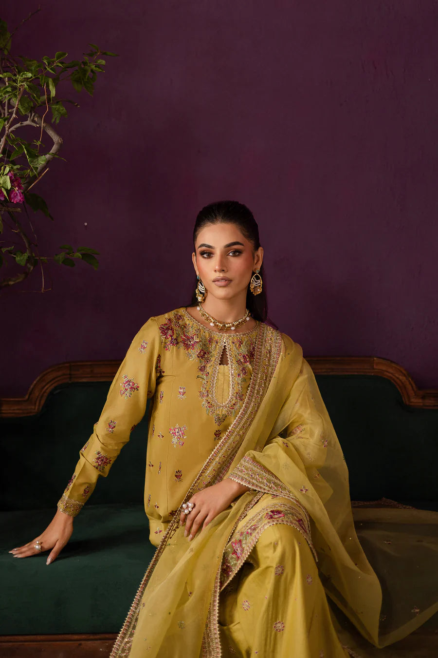 Zariah - 3 PC Embroidered Dress