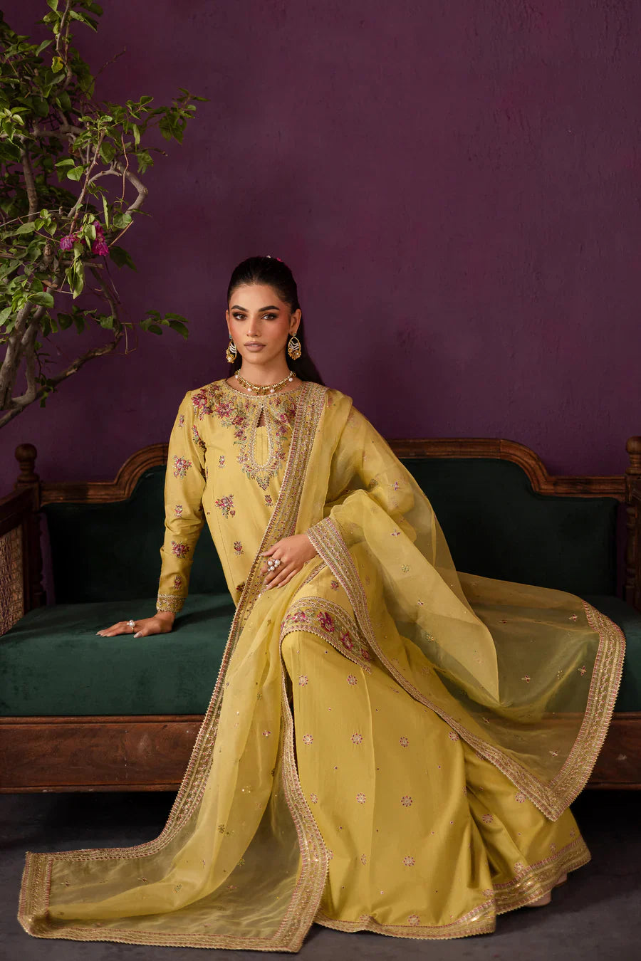 Zariah - 3 PC Embroidered Dress