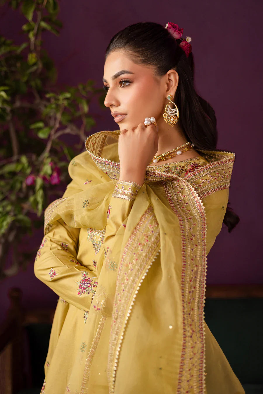 Zariah - 3 PC Embroidered Dress