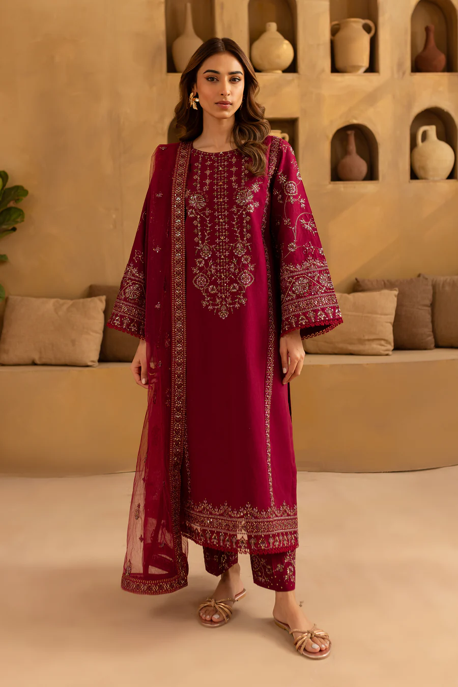 Sole 3Pc – Embroidered Dress