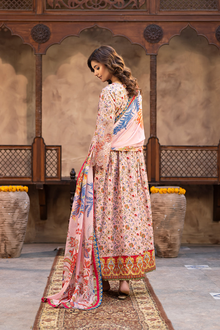 Asha - Cotton Cambric Frock (3PC)