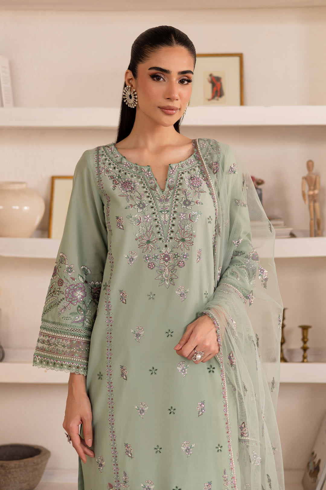 Sageen - 3 PC Embroidered Dress