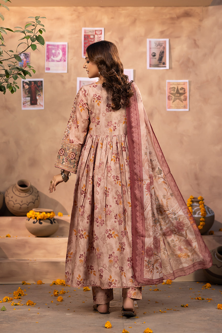 Meera - Cotton Cambric Frock (3PC)