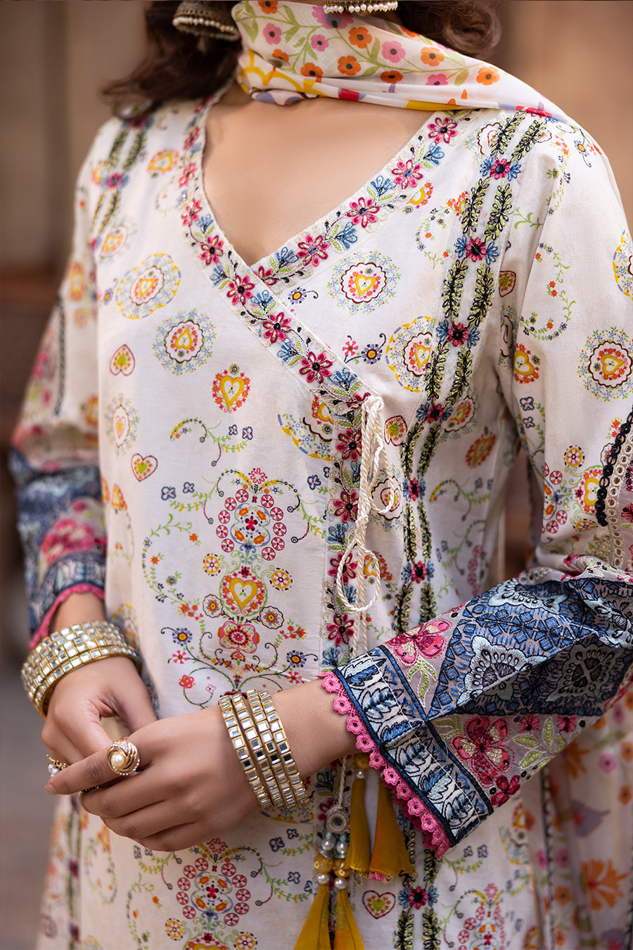 Zari - Cambric Frock (3PC)