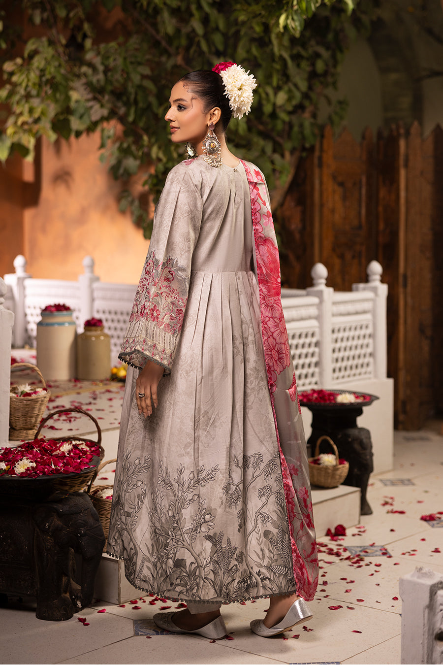 Afreen - Cotton Cambric Frock (3PC)