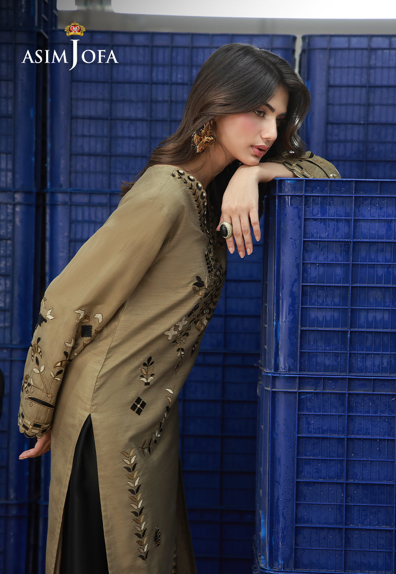 AJLPF-02 Embroidered Raw Silk Stitched 2pcs