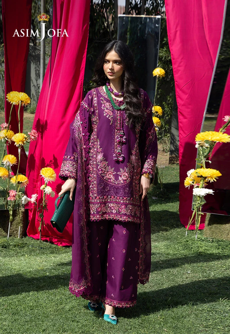 AJULW-07 Embroidered Lawn Stitched 3 Pcs