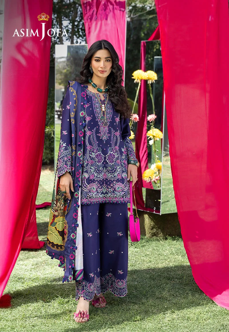 AJULW-03 Embroidered Lawn Stitched 3 Pcs