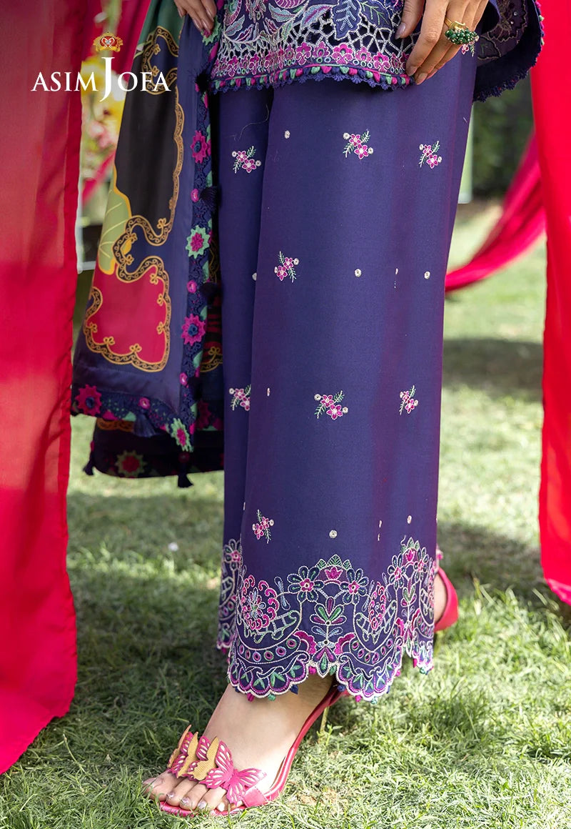 AJULW-03 Embroidered Lawn Stitched 3 Pcs