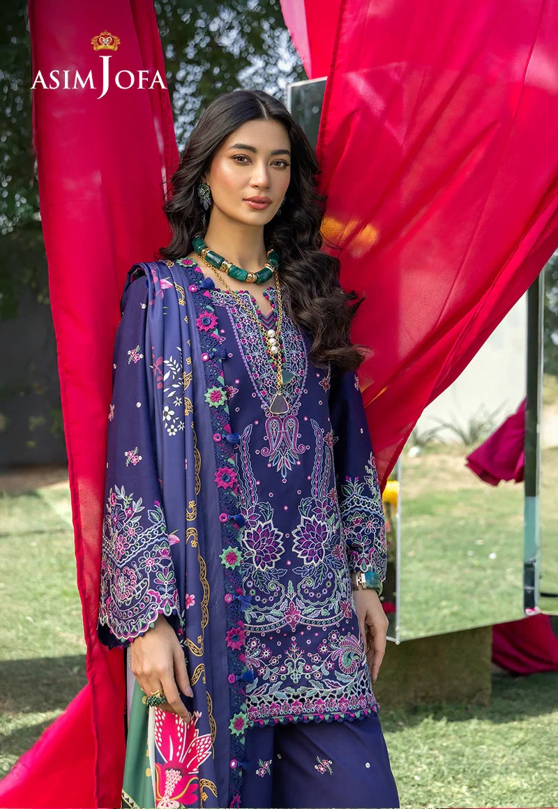 AJULW-03 Embroidered Lawn Stitched 3 Pcs