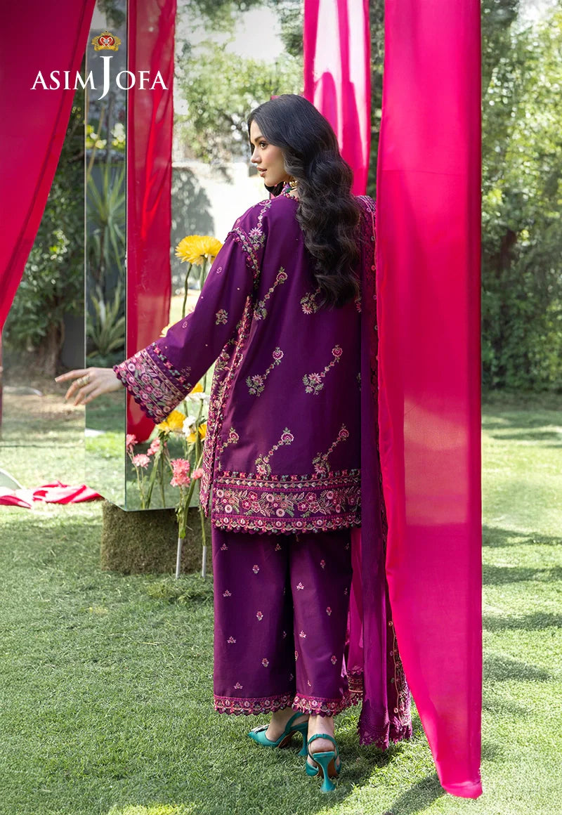 AJULW-07 Embroidered Lawn Stitched 3 Pcs