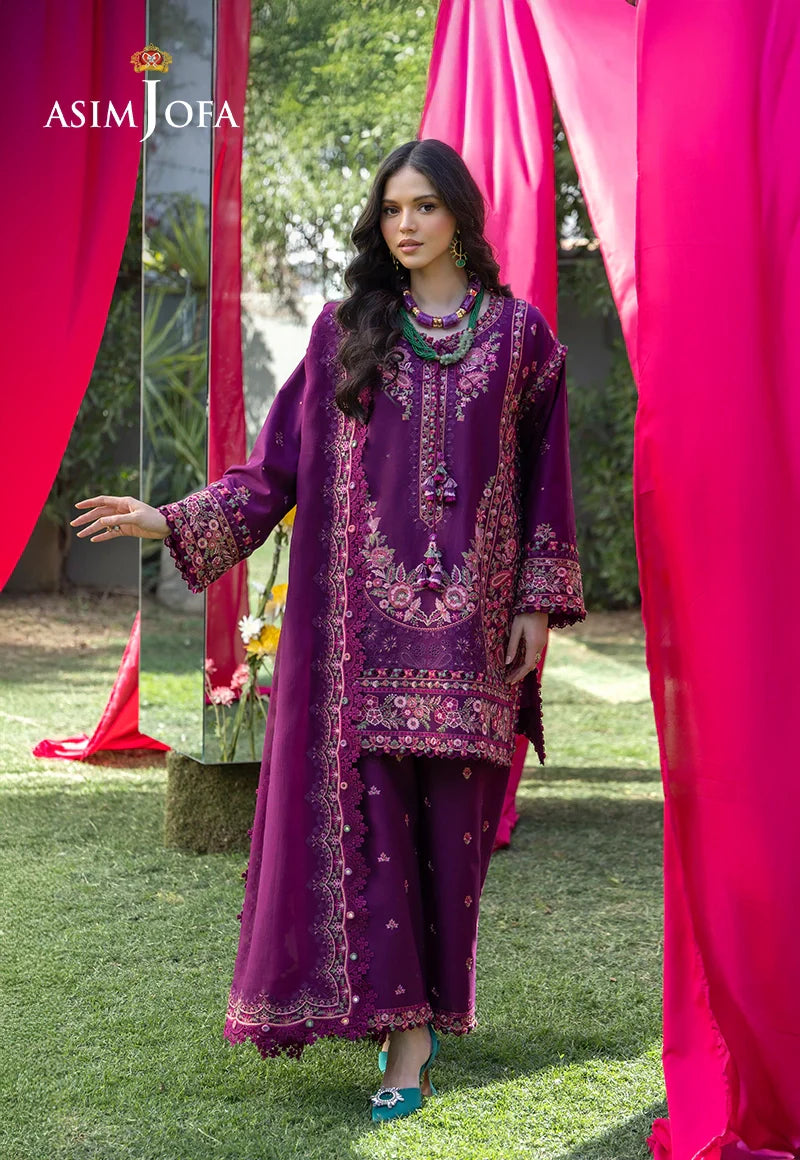 AJULW-07 Embroidered Lawn Stitched 3 Pcs
