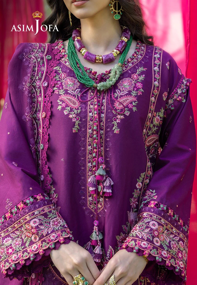 AJULW-07 Embroidered Lawn Stitched 3 Pcs