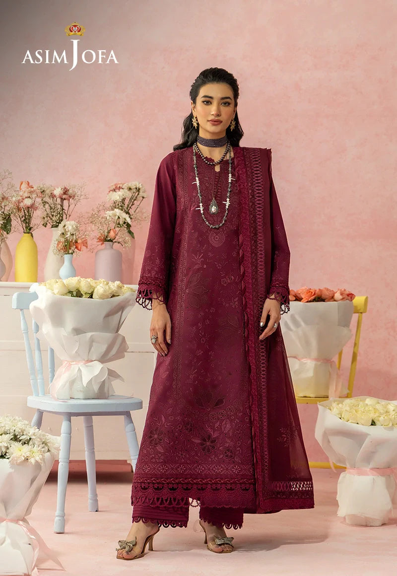AJULW-12 Embroidered Lawn Stitched 3 Pcs