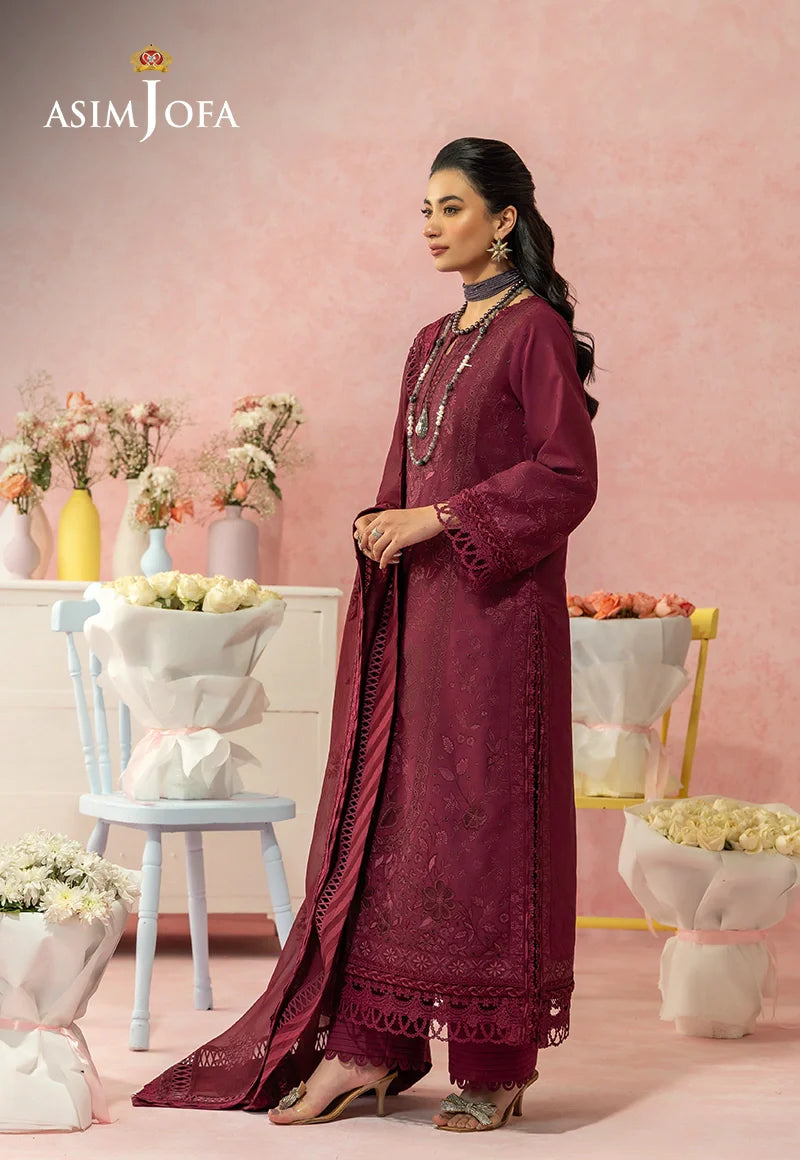 AJULW-12 Embroidered Lawn Stitched 3 Pcs