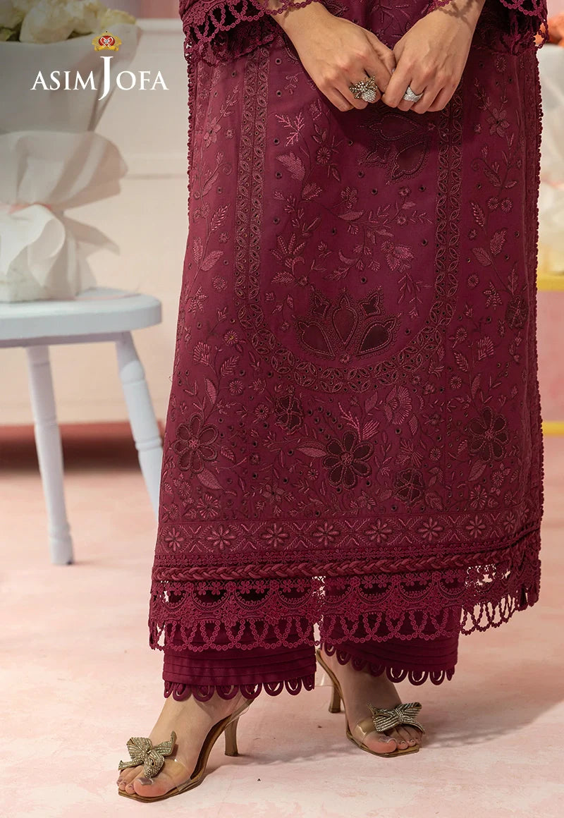 AJULW-12 Embroidered Lawn Stitched 3 Pcs