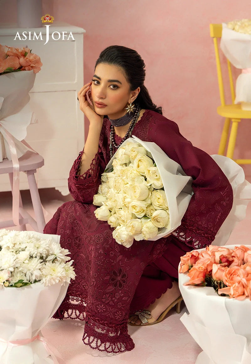 AJULW-12 Embroidered Lawn Stitched 3 Pcs