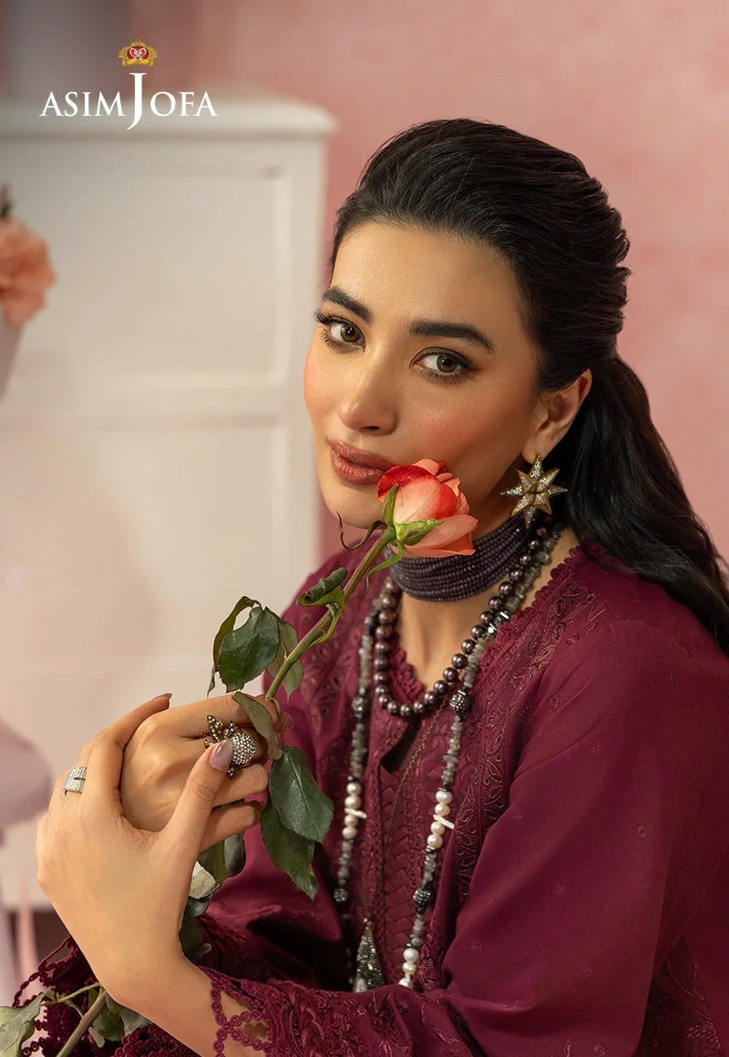 AJULW-12 Embroidered Lawn Stitched 3 Pcs