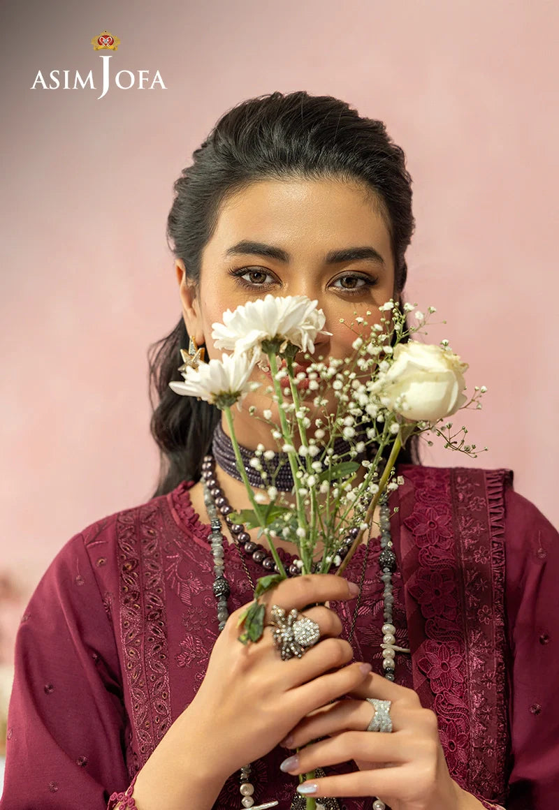 AJULW-12 Embroidered Lawn Stitched 3 Pcs