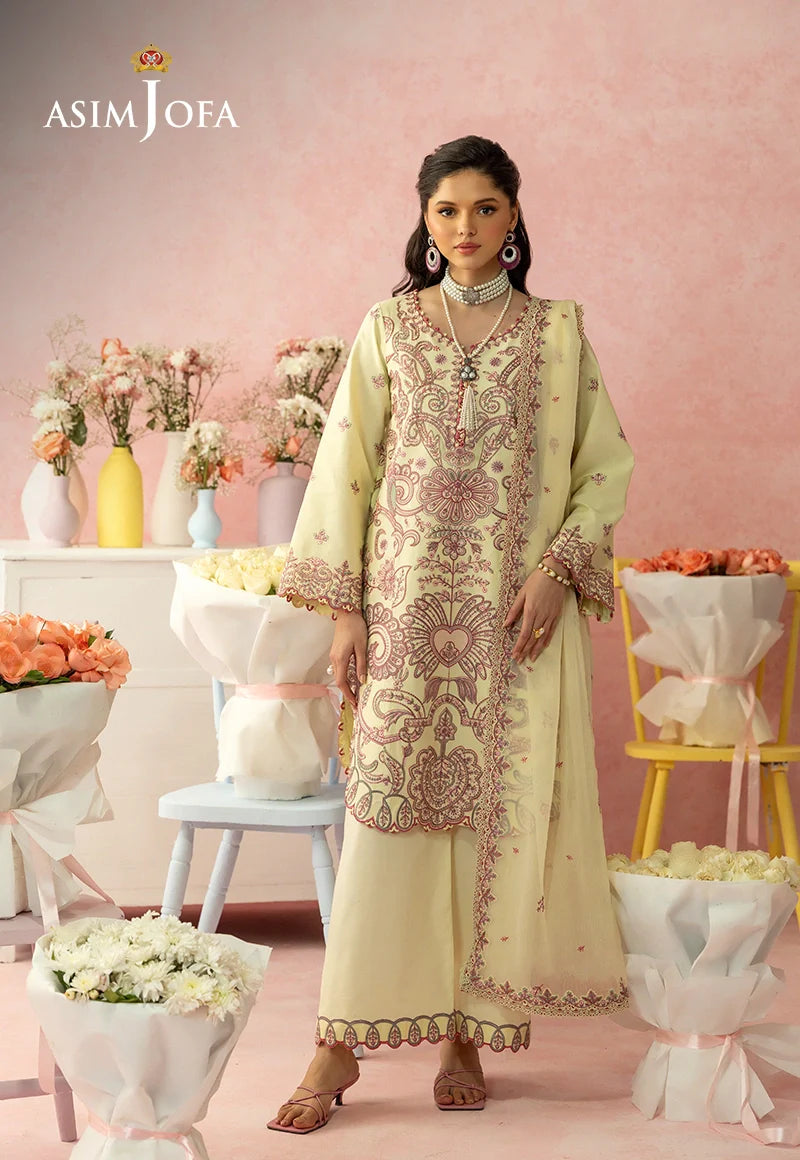 AJULW-09 Embroidered Lawn Stitched 3 Pcs